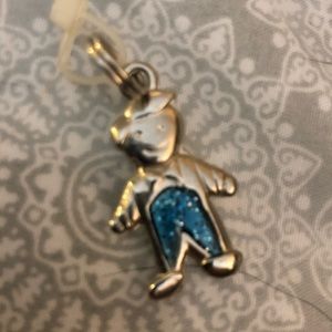 GANZ silver toned charm - boy with blue pants